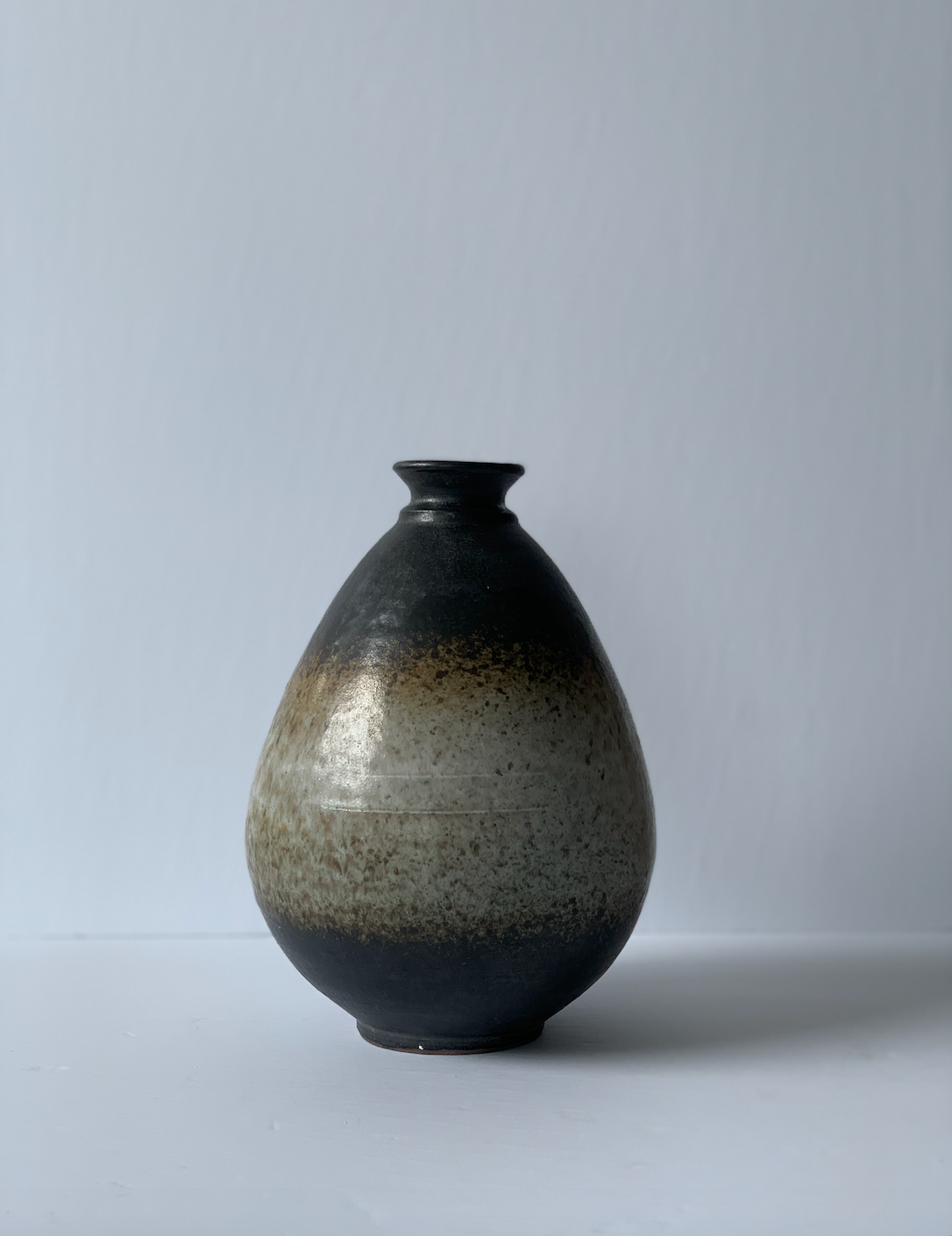 Dark Brown Ombre Pottery Vase (Small) - ShopAuthentique