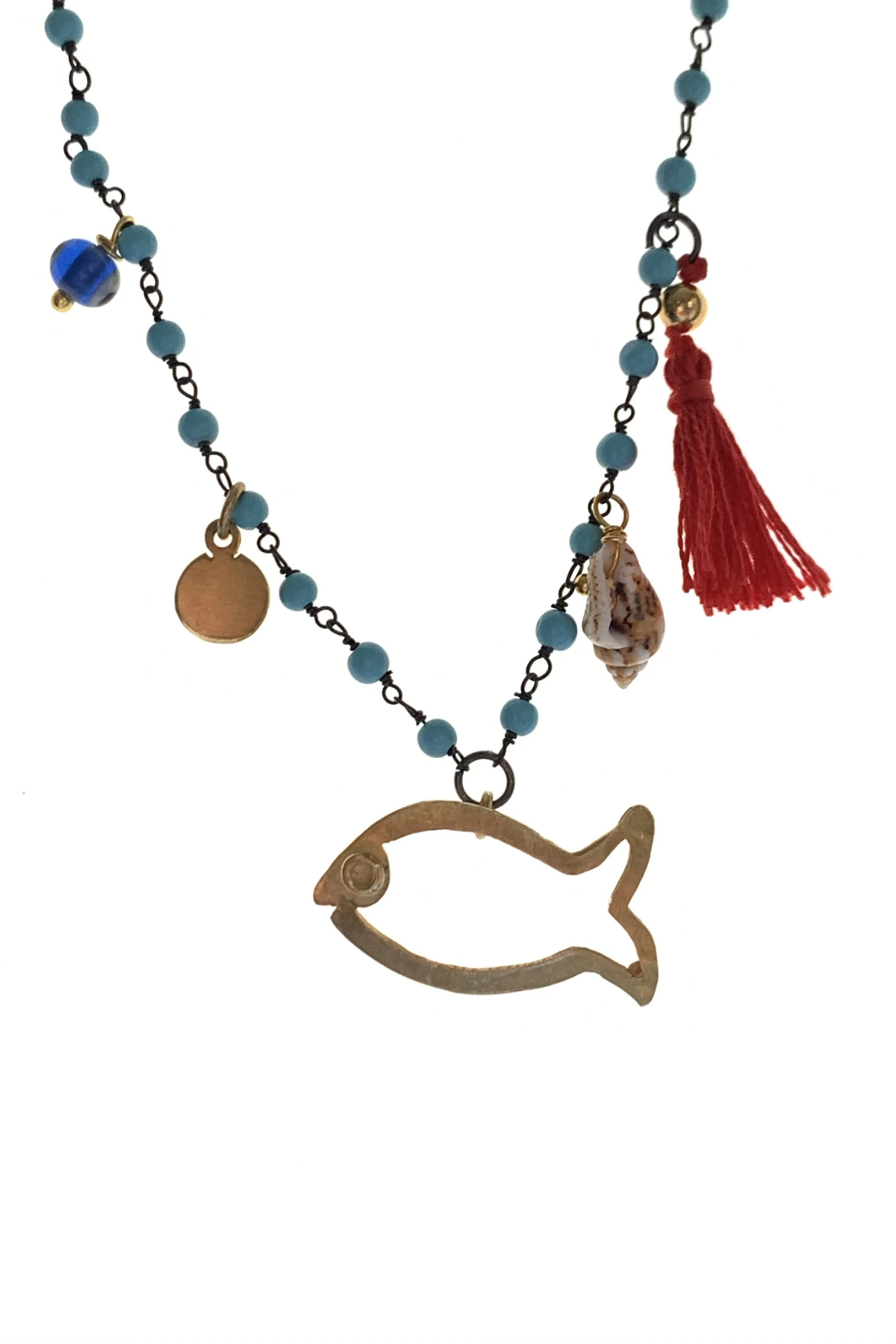 Fish turquoise necklace