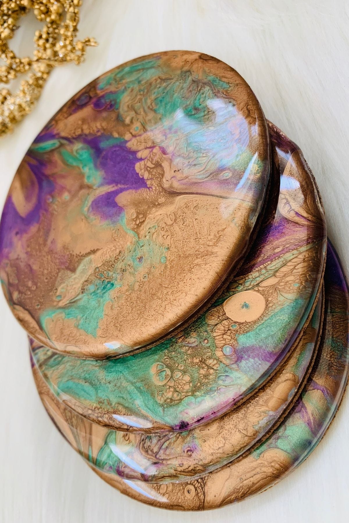 Purple & Bronze Coaster - ShopAuthentique
