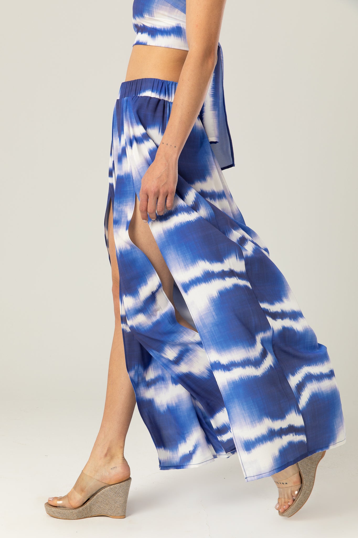 The Multi Jumpsuit | Blue and white tie dye