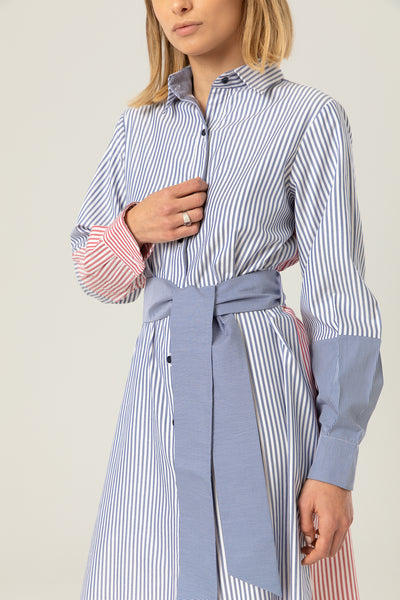 The Park Shirt Dress | blue and white stripes