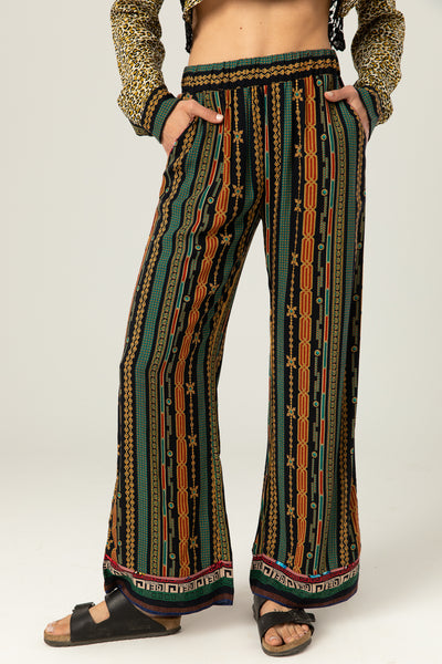 Bohemia Pants | Arabian Stripes Green