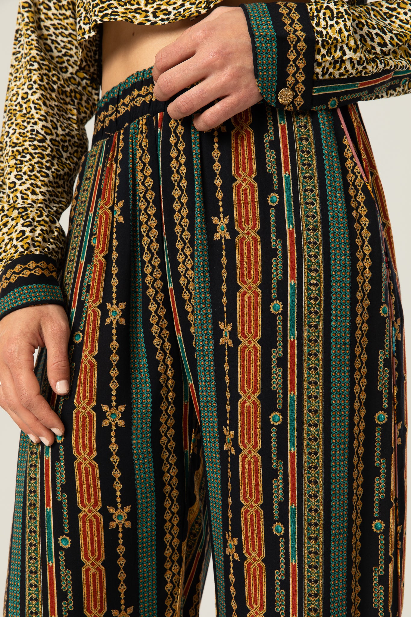 Bohemia Pants | Arabian Stripes Green