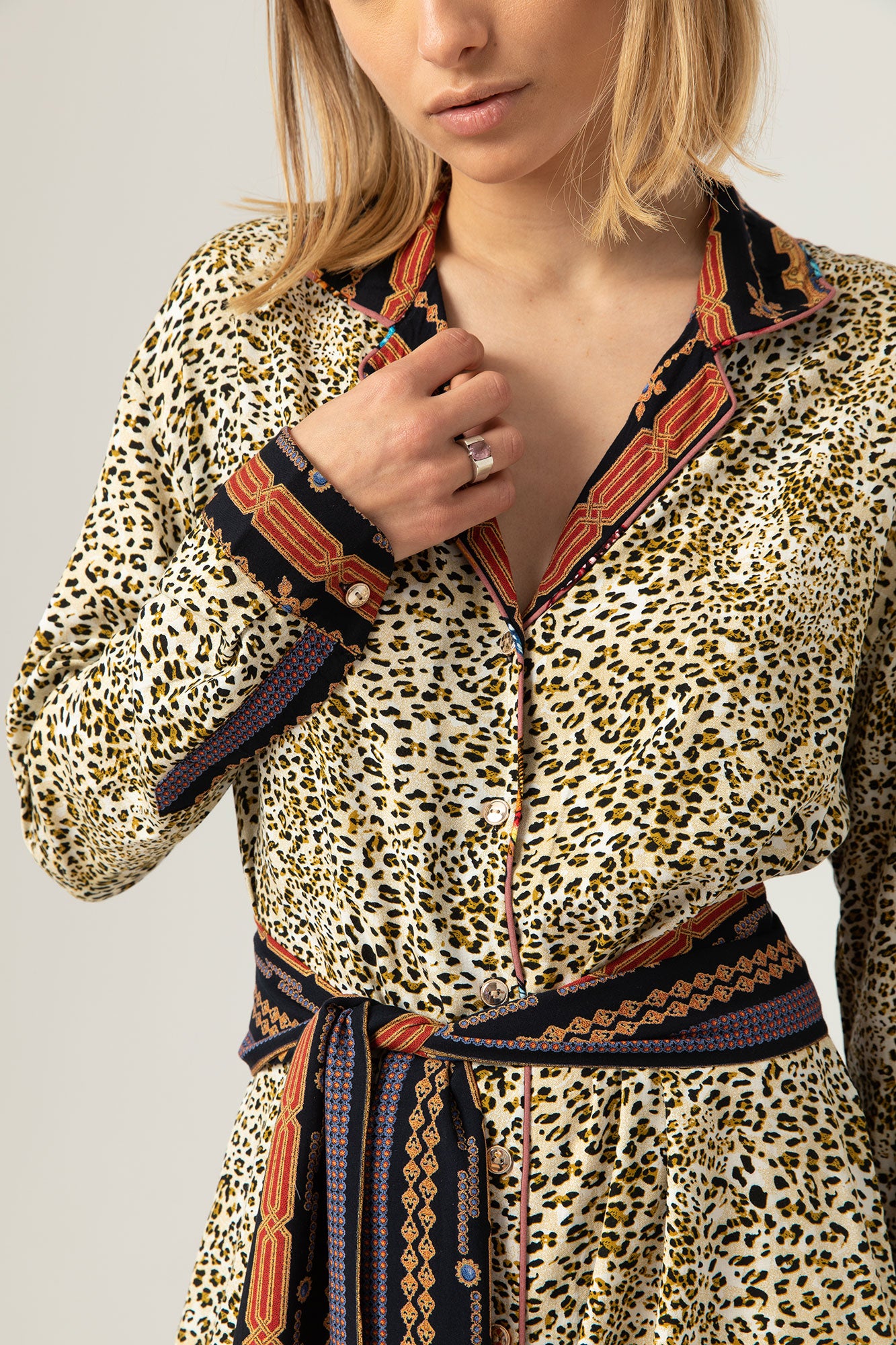 Vintage Shirt Dress | Cheetah Print