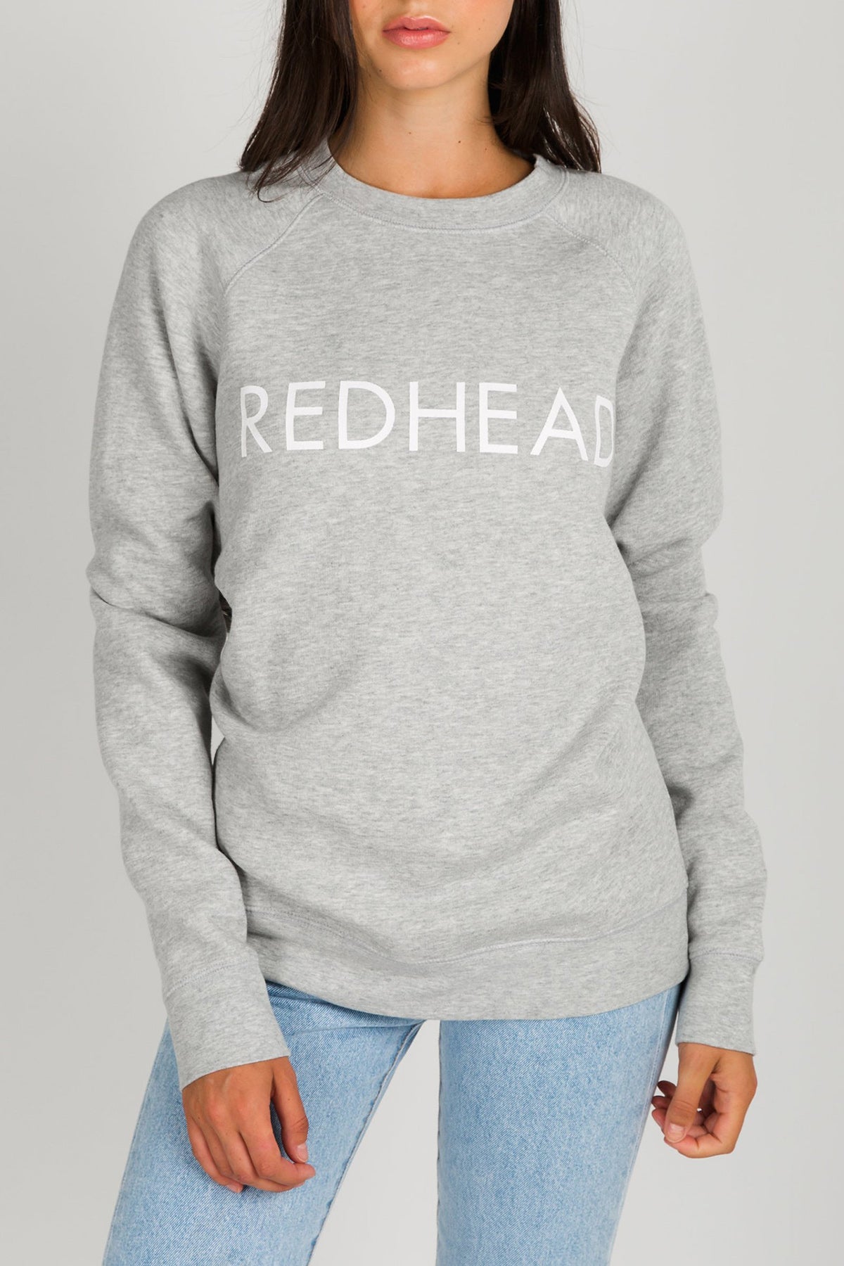 The "REDHEAD" Classic Crew Neck Sweatshirt | Pebble Grey