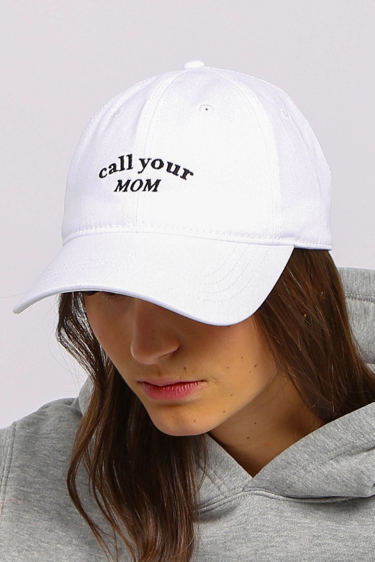 The "CALL YOUR MOM" Baseball Cap | White