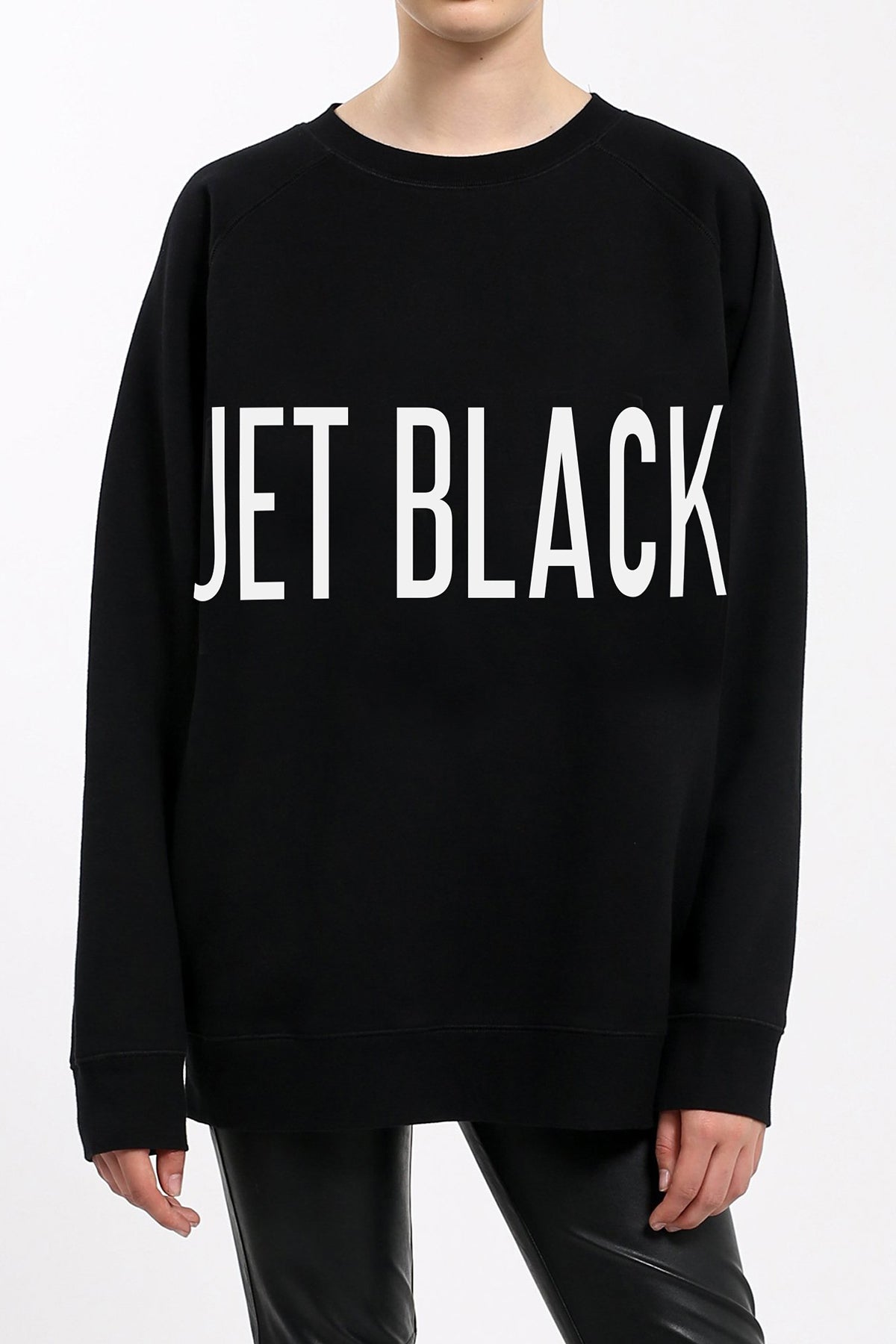 The "JET BLACK" Big Sister Crew Neck Sweatshirt | Black