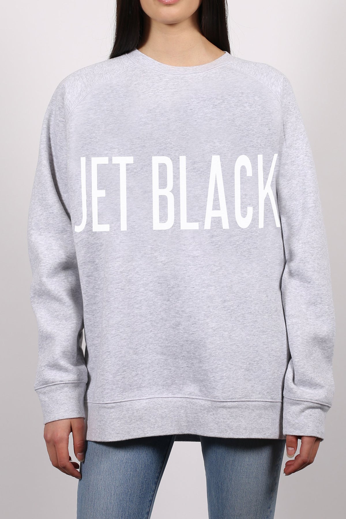 The "JET BLACK" Big Sister Crew Neck Sweatshirt | Pebble Grey