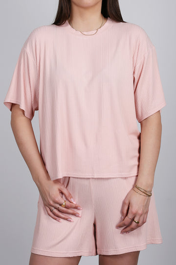 RIBBED BOXY TEE