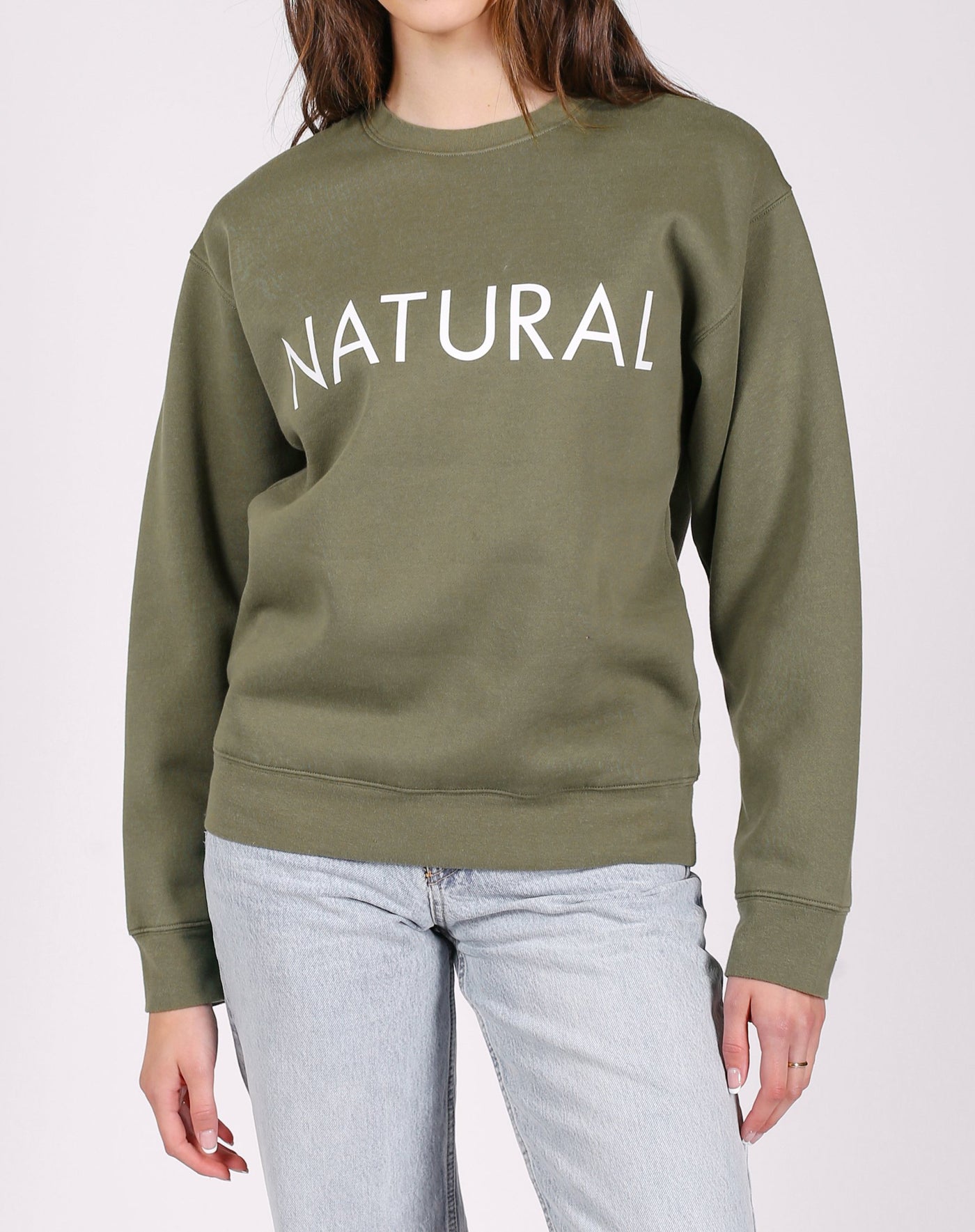The "NATURAL" Classic Crew Neck Sweatshirt | Olive