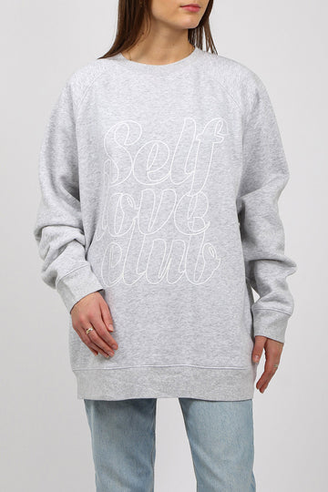 The "SELF LOVE" Big Sister Crew Neck Sweatshirt | Pebble Grey