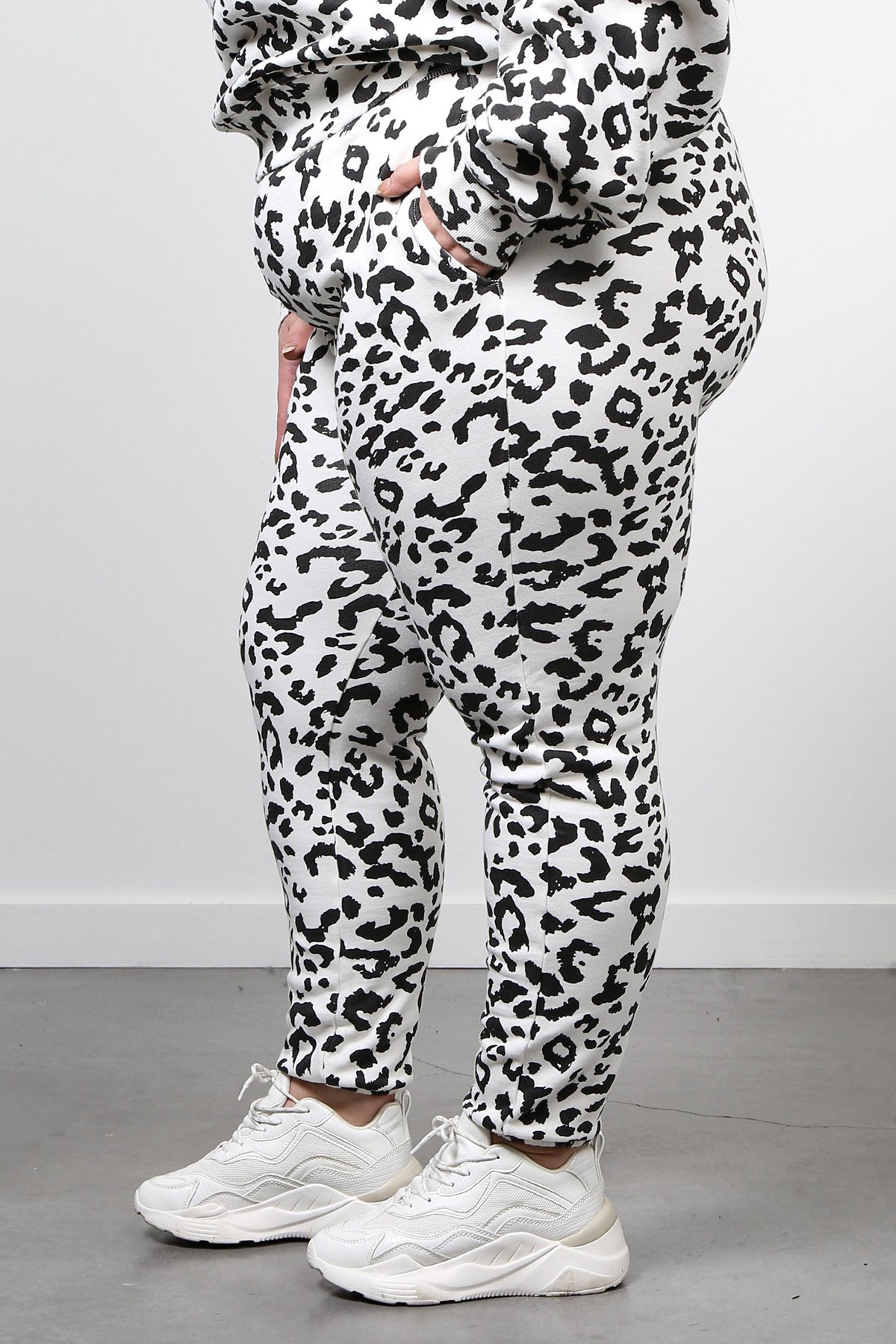 The Best Friend Jogger in Snow Leopard by Brunette the Label