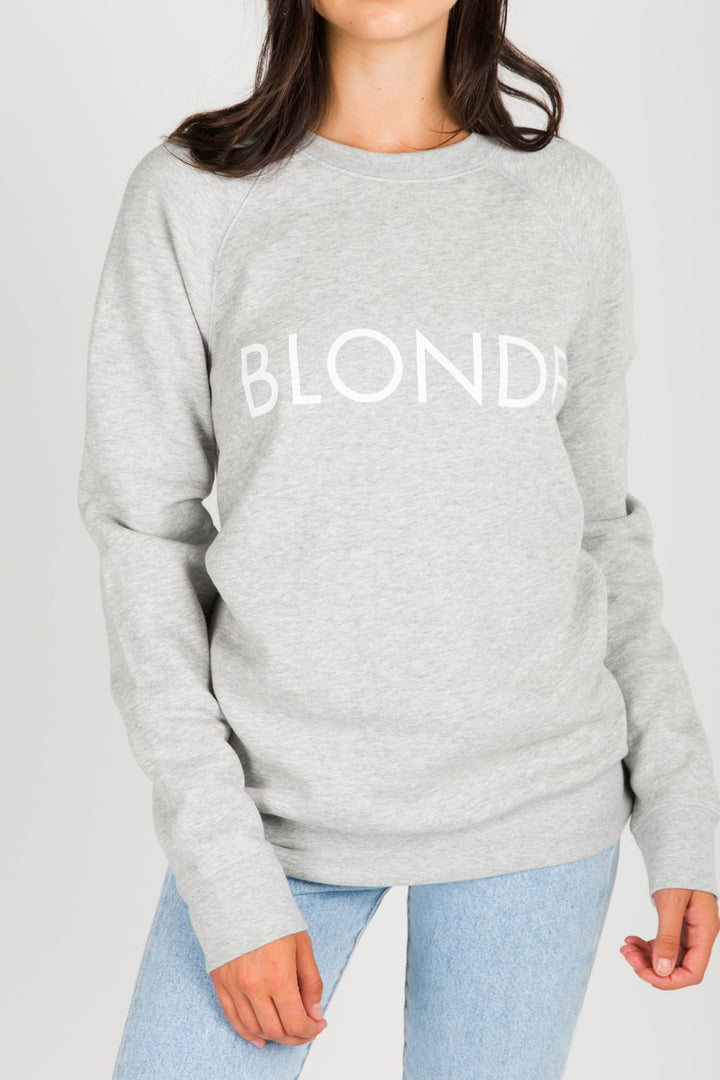 The BLONDE Classic Crew Neck Sweatshirt Pebble Grey ShopAuthentique