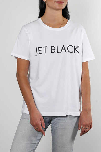 The "JET BLACK" Classic Crew Neck Tee | White