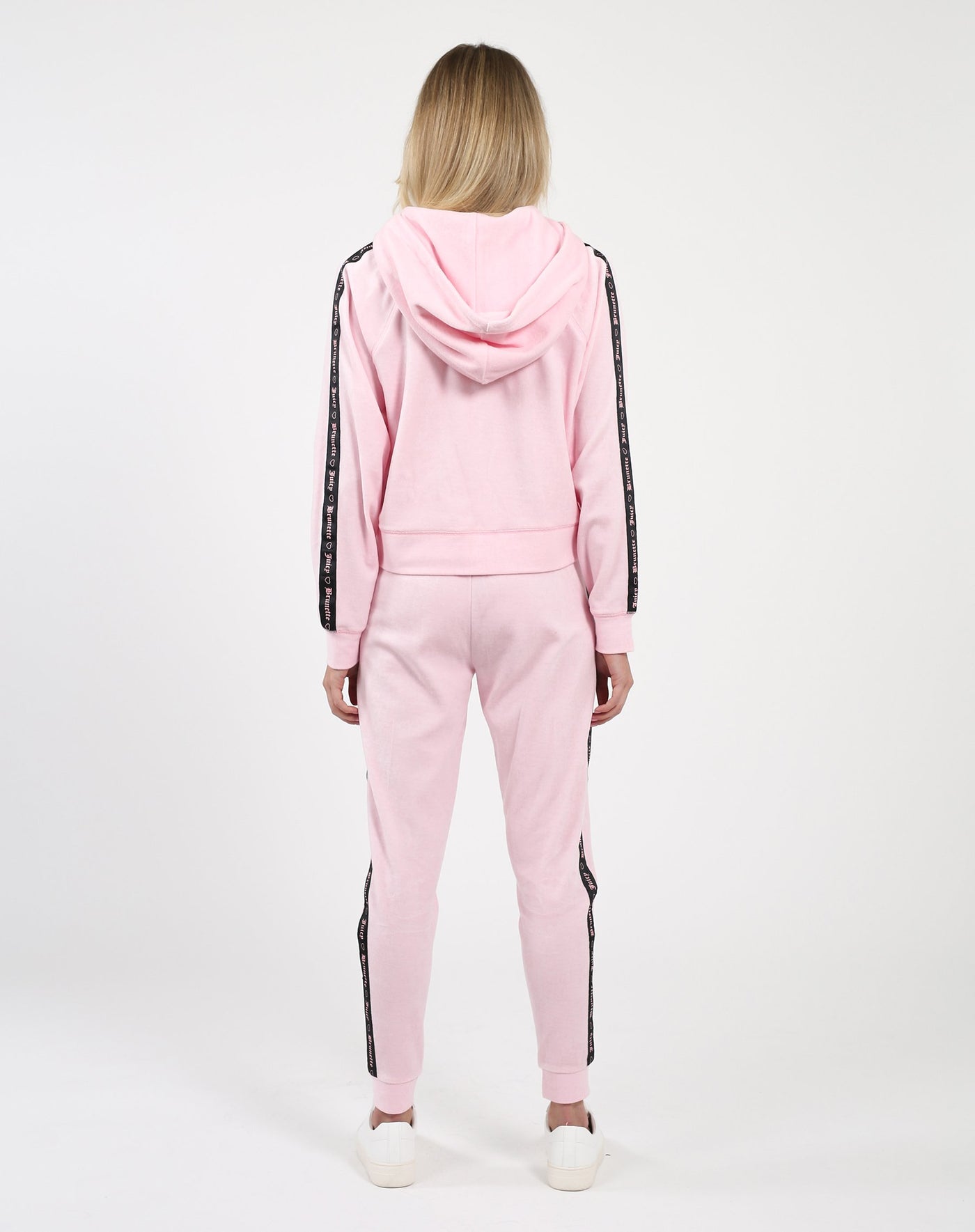 The "BRUNETTE LOVES JUICY" Pink Velour Track Jacket