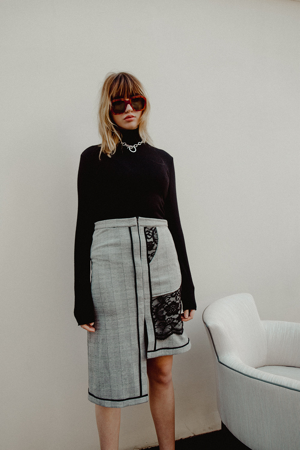 Asymmetrical Grey Skirt - ShopAuthentique