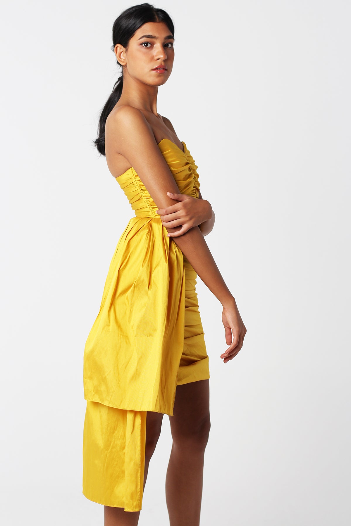 Marigold Silk Taffeta Dress - ShopAuthentique
