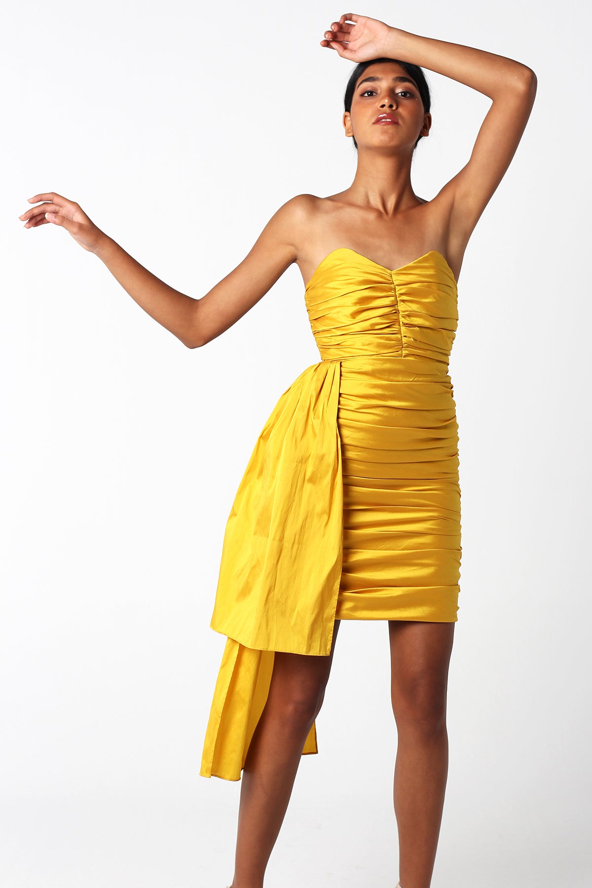 Marigold Silk Taffeta Dress - ShopAuthentique