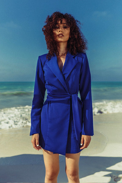 Néro Blue Blazer Dress - ShopAuthentique
