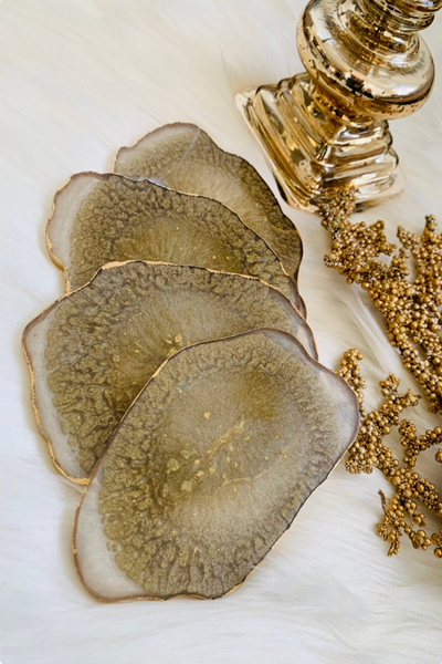 Pearl Gold Agate Coaster - ShopAuthentique