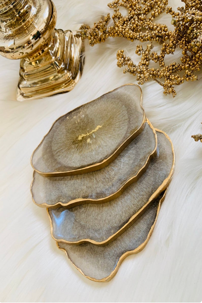Pearl Gold Agate Coaster - ShopAuthentique